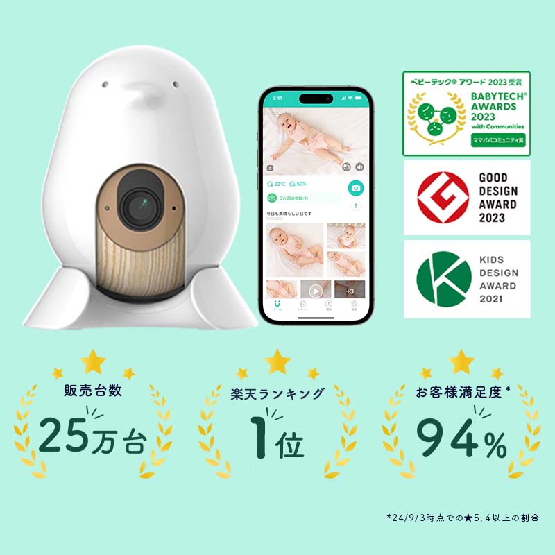 TEST【公式】CuboAi スマートベビーモニター (第3世代)