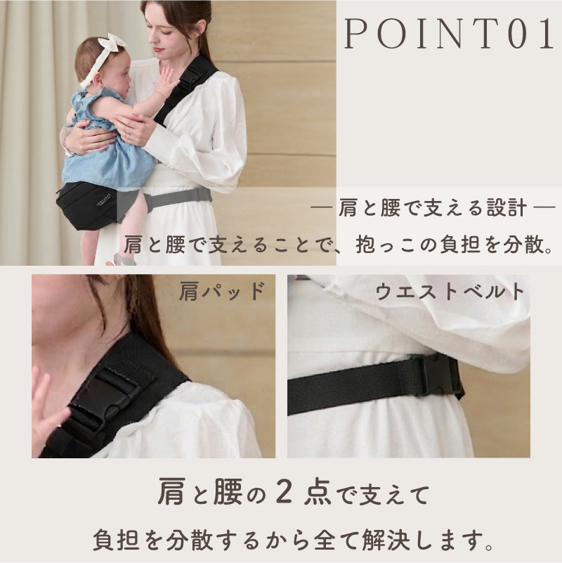 BORNBOON 抱っこ紐 ヒップシート　グレー 公式】BORNBOON-ボーンブーン 2way ヒップシート – colulu.jp