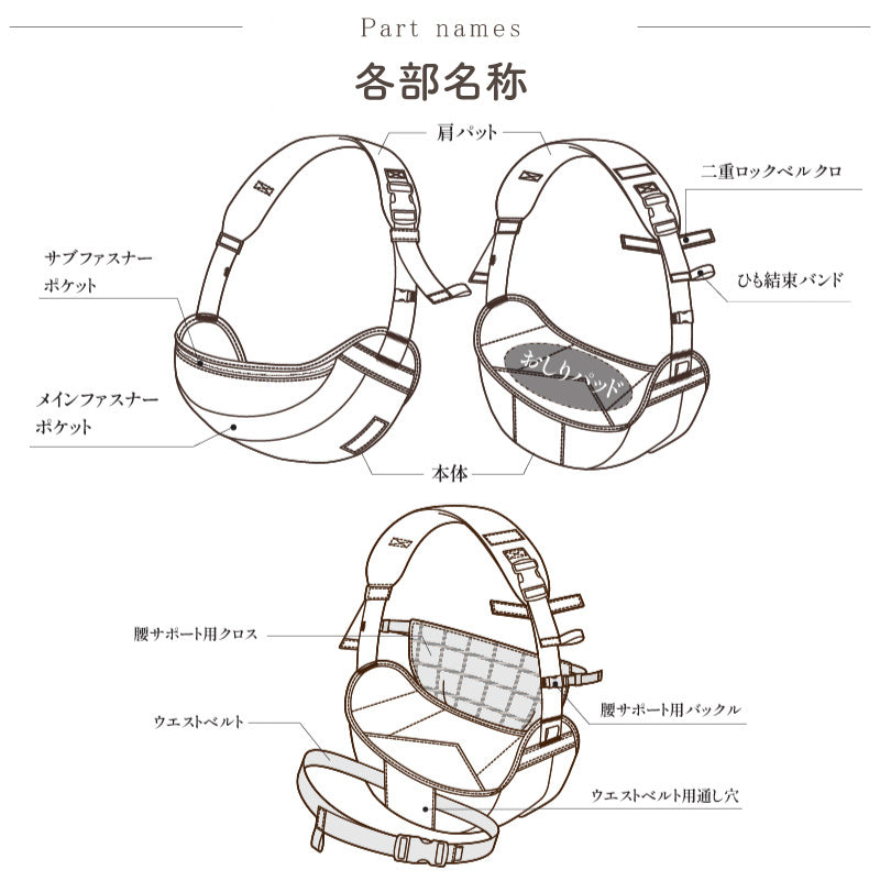 【公式】ボーンブーン ヒップシート