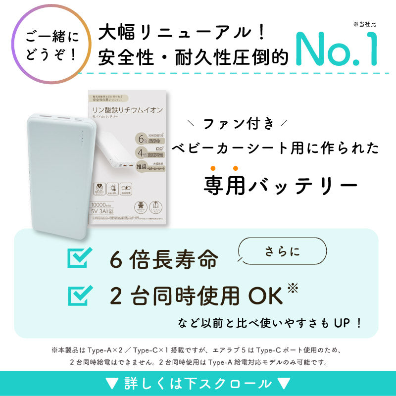 エアラブ5（airluv.5）｜ファン付きクールシート ロリポップ