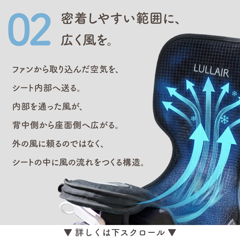 LULLAIR Ride（ラルエア ライド）｜自転車チャイルドシート用 ファンシート